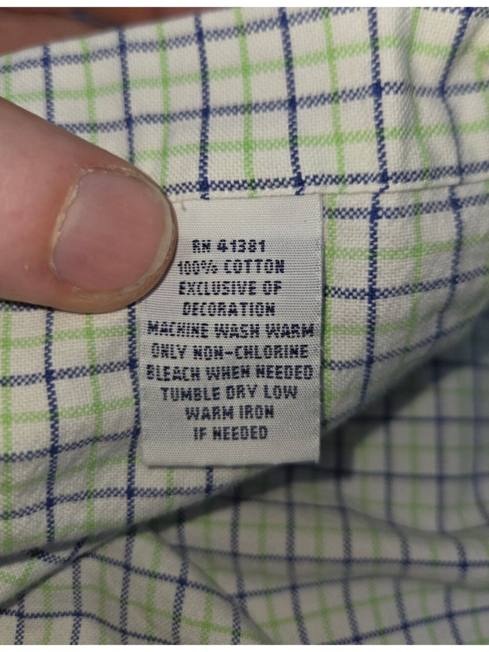 Ralph Lauren Slim Fit Green Plaid Button-Down Shirt Size XL - Picture 6 of 8